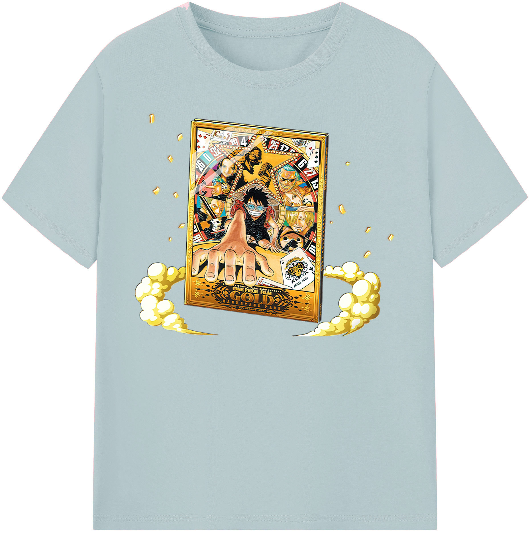 ワンピース モンキー・D・ルフィ ONE PIECE Monkey D. Luffy 綿100％半袖Tシャツ（フロントプリント）